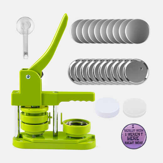 [Limited:129.99]Button Maker Machine 58mm with Free 110pcs Button Supplies - No Need to Install Pin Maker