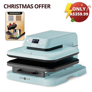 【New Year Deals】HTVRONT Auto Heat Press Machine 15" x 15"  230V - (2 Colors) & Materials Box For Free