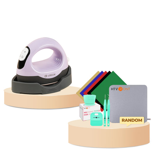 [Early-Bird Basic Bundle]LOKLiK Mini3 Heat Press+HTV&Tools Bundle(Multicolor HTV*5+Heat Press Mat+Weeding Tools≥A＄42)