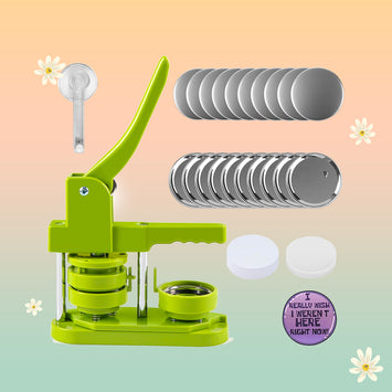 [Easter Special]Button Maker Machine 58mm with Free 110pcs Button Supplies - No Need to Install Pin Maker