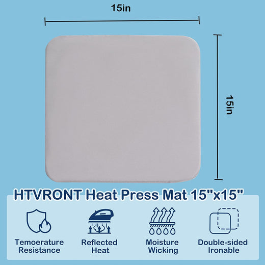 Heat Press Machine 10" x 10" & HTV Vinyl Bundle (15 pcs)