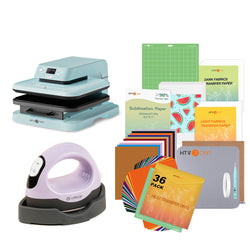 [All in bundle]HTVRONT/LOKLiK Auto Heat Press15“x15”+Mini3 Heat Press Machine+advanced Bundle(Multicolor HTV*46+Sumblimation Paper*25+Transfer paper*10+PTFE Teflon Sheet+Heat Press Mat+Cutting Mat+Weeding Tools≥A＄123)