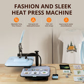 [⚡Flash Deal] Manual Heat Press Machine 15" x 15" 230V - (2 Colors) & Free Mini Heat Press