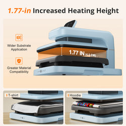 HTVRONT Auto Heat Press 2 - Smart 230V - Standard Kit - Bubble Blue