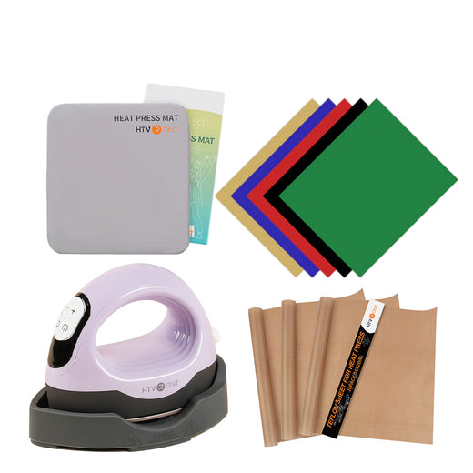 [Basic Bundle]LOKLiK Mini3 Heat Press+HTV&Tools Bundle(Multicolor HTV*5+Heat Press Mat+PTFE Teflon Sheet*3≥A＄38)