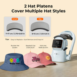 [All-In-One]HTVRONT Auto Heat Press 2+Tumbler Heat Press + A300 Hat Heat Press