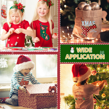 2025 New Models Christmas Patterned Heat Transfer Vinyl Bundle - 13 Sheets 12"x10"