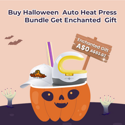 Free Enchanted Gift: 1 Portable Mini2 Heat Press  & 1 Baseball Cap & 1 Roll Special Vinyl