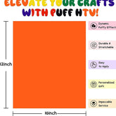 Multicolor 3D Puff Heat Transfer Vinyl - 8 Sheets Assorted Colors(12“ x 10")