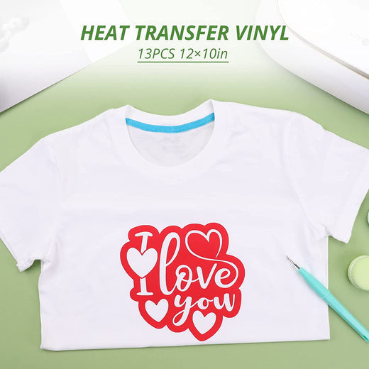 Pink HTV Heat Transfer Vinyl Bundle for Valentine's Day -13 Sheets 12×10in