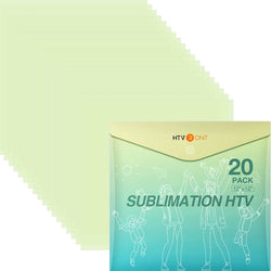 Clear Sublimation HTV for Light Fabric - 20 Pack 12" X 12"