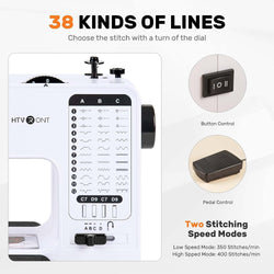 【BF Deal】Mini Sewing Machine for Beginners - 38 Built-in Stitches Sewing Machine for Kids