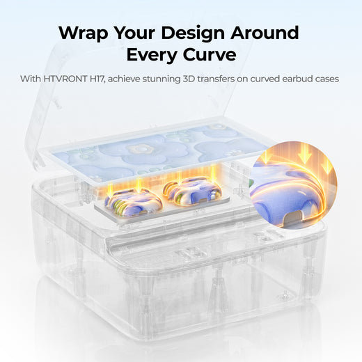Sublimation Blank Glossy AirPods Set - 6 Pcs,For H17 Heat Press
