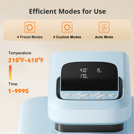 HTVRONT Auto Heat Press 2 - Smart 230V - Standard Kit - Bubble Blue