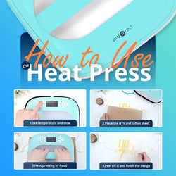 [BF Deals]HTVRONT Portable Heat Press Machine - 10"X10",for hat,T-shirt