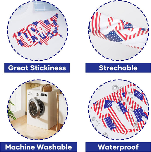 American Flag Heat Transfer Vinyl Bundle 12" x 10" - 13 Pack