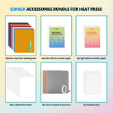 HTVRONT Auto Heat Press Machine for T Shirts 15x15 - Starter Kit - Light Blue