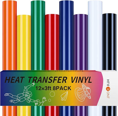 Heat Transfer Vinyl Bundle - 8 Pack 12" x 3FT