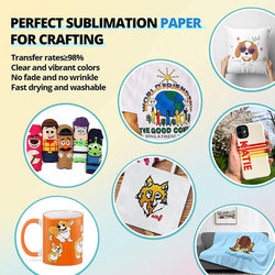 Heat Press Accessories Bundle for Easy Craft - 52 Pcs(included Heat Press Mat 11.5*11.5in+PTFE Teflon Sheet 12*10in)