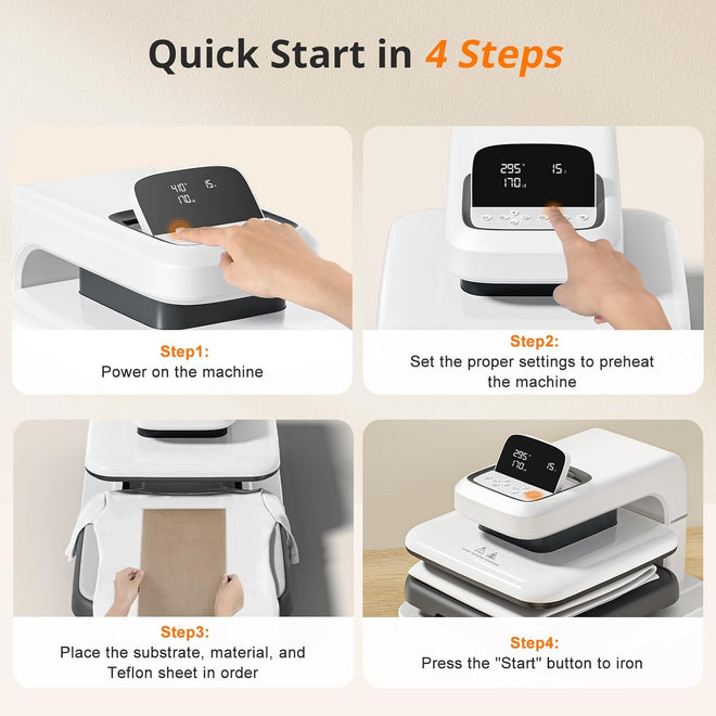 HTVRONT Auto Heat Press 2+Great Valued Bundle(PUFF HTV*8+Glitter HTV*5+Patterned HTV+Sumblimation Paper*30+Sumblimation HTV roll+Transfer paper*6+PTFE Teflon Sheet+Weeding Tools≥145 A＄)