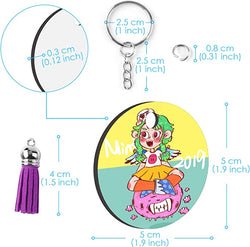 Sublimation Round Keychain Blanks Bulk - 120Pcs