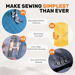 【BF Deal】Mini Sewing Machine for Beginners - 38 Built-in Stitches Sewing Machine for Kids