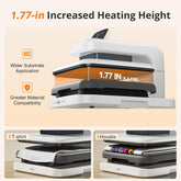 HTVRONT Auto Heat Press 2+Great Valued Bundle(PUFF HTV*8+Glitter HTV*5+Patterned HTV+Sumblimation Paper*30+Sumblimation HTV roll+Transfer paper*6+PTFE Teflon Sheet+Weeding Tools≥145 A＄)