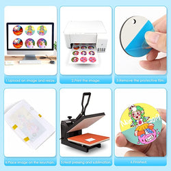 Sublimation Round Keychain Blanks Bulk - 120Pcs