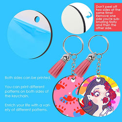 Sublimation Round Keychain Blanks Bulk - 120Pcs