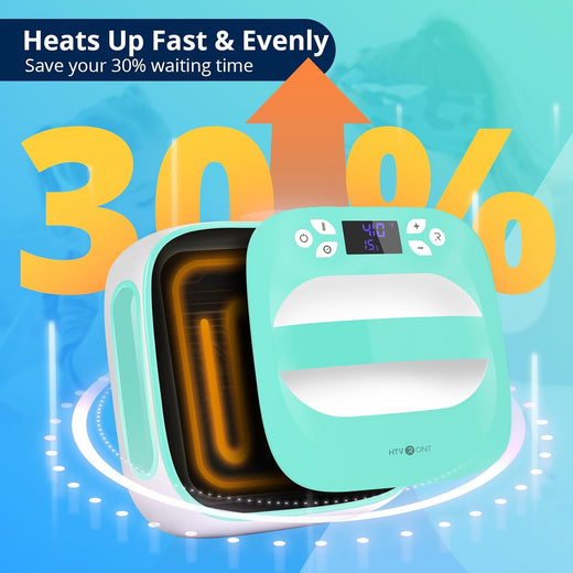 【Limited Deals】HTVRONT Portable Heat Press Machine - 10"X10",for hat,T-shirt