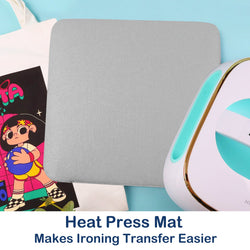 [Exclusive Sale]HTVRONT T shirt Heat Press Machine 10" x 10" 230V,Easy use,Iron Press for Sublimation and HTV Vinyl [Buy T shirt Machine get Free Heat Press Mat]-Heat Press Mat(11.5”x11.5")