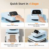 HTVRONT Auto Heat Press 2 - Smart 230V - Standard Kit - Bubble Blue