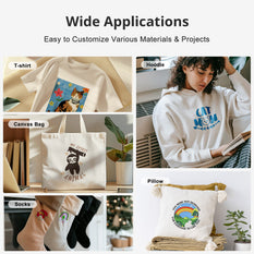 HTVRONT Auto Heat Press 2+Great Valued Bundle(PUFF HTV*8+Glitter HTV*5+Patterned HTV+Sumblimation Paper*30+Sumblimation HTV roll+Transfer paper*6+PTFE Teflon Sheet+Weeding Tools≥145 A＄)