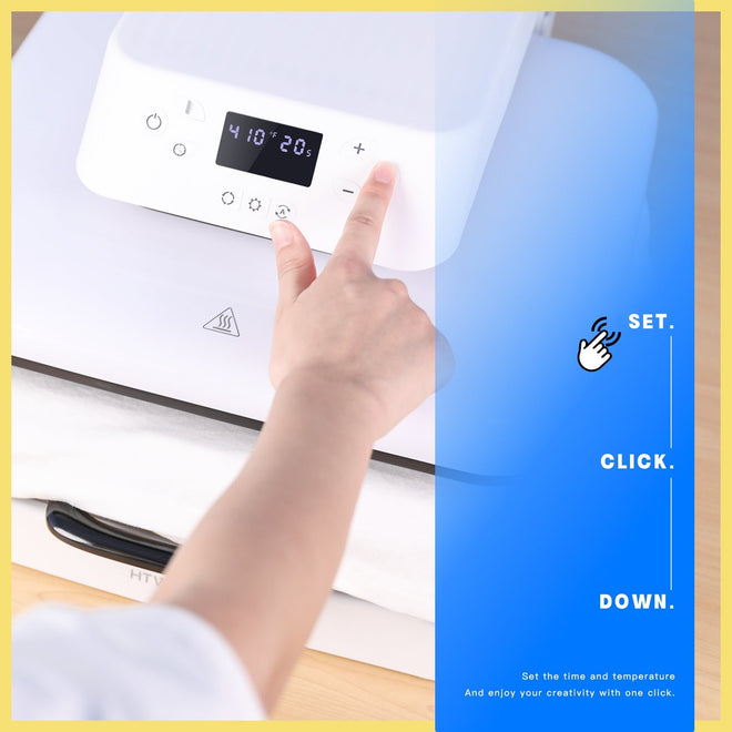 [Buy 1 Get 2]HTVRONT Auto Heat Press Machine 15" x 15" 230V & Free Mini Heat Press Machine