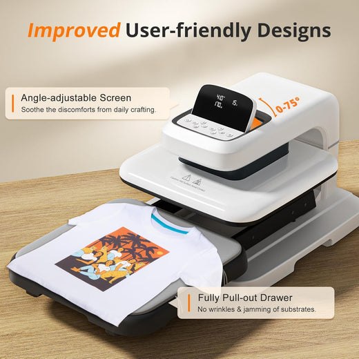 HTVRONT Auto Heat Press 2 - Smart 230V,Your Smartest Solution of Heat Transferring.For DTF,HTV,Sublimation,PUFF.Heat Press Machine for T shirt,hat,jacket,pillow,ceramic,hoodie, and more