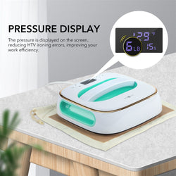 [Premium Bundle]T shirt Heat Press Machine 10" x 10" 230V + Great Value Box (HTV*20+Animal Patterned Leopard HTV*8+Sublimation Paper*150+Sublimation HTV+4pc Weeding Tools+Heat Press Mat≥A$110)