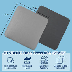 [Exclusive Sale]HTVRONT T shirt Heat Press Machine 10" x 10" 230V,Easy use,Iron Press for Sublimation and HTV Vinyl [Buy T shirt Machine get Free Heat Press Mat]-Heat Press Mat(11.5”x11.5")