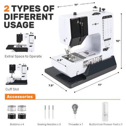 【BF Deal】Mini Sewing Machine for Beginners - 38 Built-in Stitches Sewing Machine for Kids