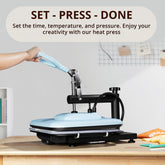 [⚡Flash Deal] Manual Heat Press Machine 15" x 15" 230V - (2 Colors) & Free Mini Heat Press