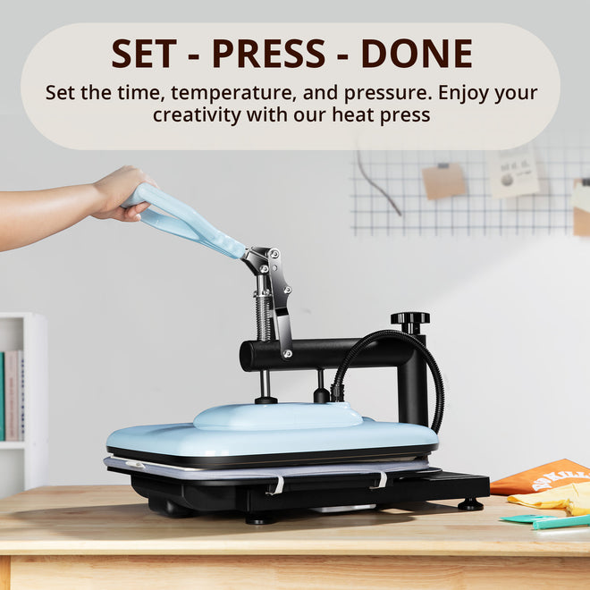 [⚡Flash Deal] Manual Heat Press Machine 15" x 15" 230V - (2 Colors) & Free Mini Heat Press