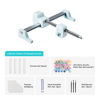 LOKLiK-HTVRONT iPaint | AI-Powered Painting Machine - Professional Kit - Bubble Blue