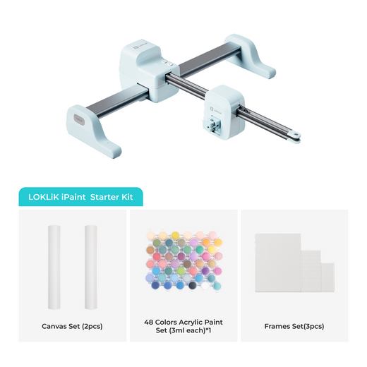 LOKLiK-HTVRONT iPaint | AI-Powered Painting Machine - Starter Kit - Bubble Blue