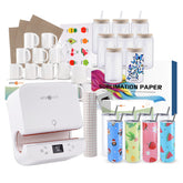 [Premium Bundle] Auto Tumbler Heat Press Machine +Super Valued Premium Box(Sublimation Paper*150 +Sublimation glass/mugs Blank*28+Sticker Paper*20+Tools≥A$370)