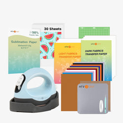 [Early-Bird Exclusive]LOKLiK Mini3 Heat Press+Starter Kit(Multicolor HTV*10+Sumblimation Paper*25+Transfer paper*10+PTFE Teflon Sheet+Heat Press Mat+Weeding Tools≥A＄68)