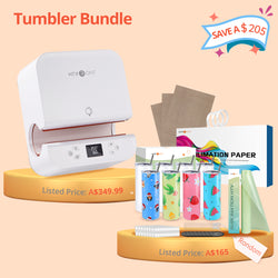 [Tumbler Bundle] Auto Tumbler Heat Press Machine & Great Value Box (Sublimation Tumbler Blank- 20 OZ*8 +Sublimation Paper*30 +Sublimation HTV+Tools ≥A$162)