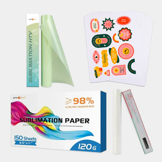 [Sublimation Kit] Sublimation Paper & HTV & Sticker Paper Bundle