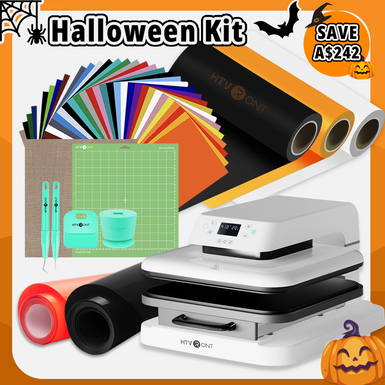 [🎃Halloween Kit] Auto Heat Press Machine 15"x15" + Heat Transfer Vinyl & Tools Bundle