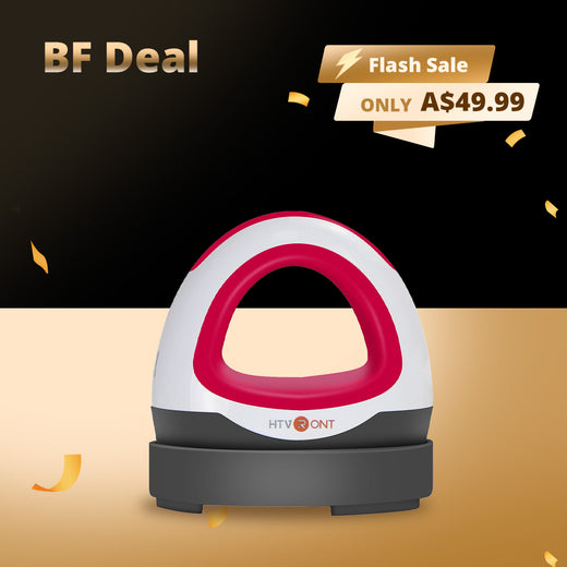 【BF Deal】HTVRONT Mini Heat Press Machine  - Portable Heat Press for T-Shirt, Hat, Shoes, and Bag