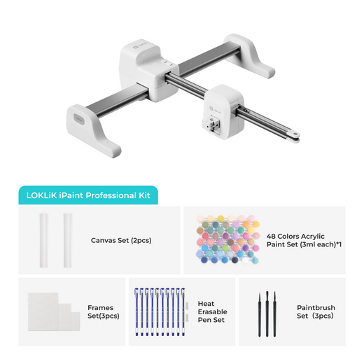 LOKLiK-HTVRONT iPaint | AI-Powered Painting Machine - Professional Kit - Daisy White