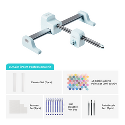 LOKLiK-HTVRONT iPaint | AI-Powered Painting Machine - Professional Kit - Bubble Blue
